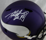 Adrian Peterson Autographed Minnesota Vikings F/S Speed Helmet- Beckett Auth *White