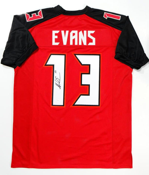 Mike Evans Autographed Red Pro Style Jersey- JSA Witnessed Authentication *1