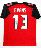 Mike Evans Autographed Red Pro Style Jersey- JSA Witnessed Authentication *1