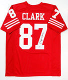 Dwight Clark Autographed Red Pro Style Jersey- Beckett Authentication *7
