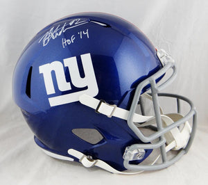 Michael Strahan Autographed New York Giants F/S Speed Helmet w/ HOF- JSA W Auth *White