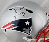 Sony Michel Autographed New England Patriots Full Size Speed Helmet - Beckett Auth *Black
