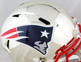 Sony Michel Autographed New England Patriots Full Size Chrome Helmet - Beckett Auth *White