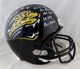 Mark Brunell Autographed Jacksonville Jaguars F/S Helmet w/ 3 Insc- Beckett Auth *White