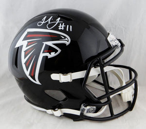 Julio Jones Autographed Atlanta Falcons Full Size Speed Helmet- JSA W Auth *White