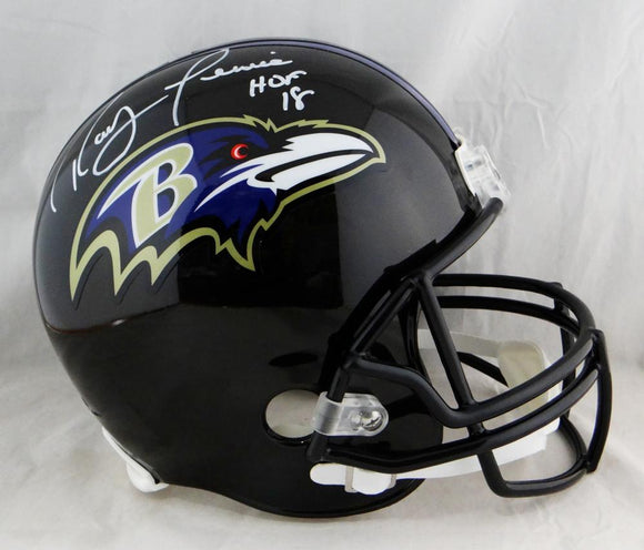 Ray Lewis Full Name Autographed Ravens Full Size Helmet w/ HOF- Beckett Auth *White