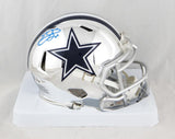 Emmitt Smith Autographed Dallas Cowboys Chrome Mini Helmet-Beckett Auth *Blue
