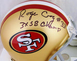 Roger Craig Autographed San Francisco 49ers Mini Helmet w/ SB Champ- Beckett Auth