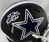 Emmitt Smith Signed Dallas Cowboys Flat Black Mini Helmet- Beckett Auth *White