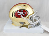 Joe Montana Signed San Francisco 49ers CHROME Mini Helmet- Beckett Auth *White