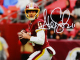 Alex Smith Autographed Redskins 8x10 Drop Back PF Photo- Beckett W Auth *White