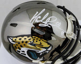 Mark Brunell Autographed Jaguars Chrome Mini Helmet - Beckett W Auth *White