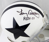 Tony Dorsett Autographed Dallas Cowboys 2004 TB White Mini Helmet w/ ROY- JSA W Auth *Black