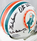 72 Dolphins Autographed TB Mini Helmet w/ 9 Signatures- JSA W Auth *Dolphins 1