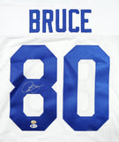 Isaac Bruce Autographed White Pro Style Jersey- Beckett Authenticated *8 Image 2