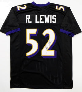 Ray Lewis Autographed Black Pro Style Jersey w/ Full Name - Beckett Au –  The Jersey Source