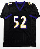 Ray Lewis Autographed Black Pro Style Jersey w/ Full Name - Beckett Authenticated *2