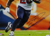 Lamar Miller Autographed Houston Texans 16x20 PF Running in Denver -JSA W Auth *Blue