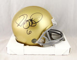 Jerome Bettis Autographed Notre Dame Riddell Mini Helmet- Beckett Auth
