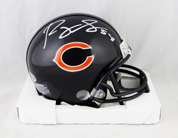 Roquan Smith Autographed Chicago Bears Mini Helmet- Beckett Auth *White