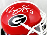 Roquan Smith Autographed Georgia Bulldogs Schutt Mini Helmet- Beckett Auth *White