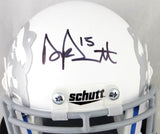 Dak Prescott Signed Mississippi State Bulldogs White Schutt Mini Helmet- JSA W Auth *Front