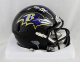 Deion Sanders Autographed Baltimore Ravens Speed Mini Helmet- Beckett Auth *White