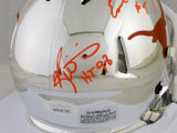 Earl Campbell Ricky Williams Signed Longhorns Chrome Mini Helmet W/ HT- JSA W Auth *Orange