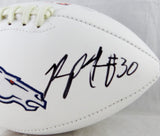 Phillip Lindsay Autographed Denver Broncos Logo Football- JSA W Auth *Right