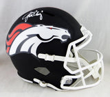 John Elway Autographed Denver Broncos F/S Flat Black Helmet- JSA W Auth *White