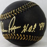 Nolan Ryan Autographed Rawlings OML Black Baseball w/ HOF 99 - AI Verified
