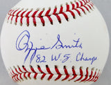 Ozzie Smith Autographed Rawlings OML Baseball W/ 82 WS Champs- JSA W Auth