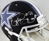 Ezekiel Elliott Signed Cowboys F/S Flat Black Speed Authentic Helmet- Beckett Auth *Silver