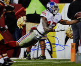 Odell Beckham Signed New York 8x10 One Handed Catch *White Jersey PF Photo- JSA W Auth