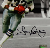 Tony Dorsett Autographed Dallas Cowboys 8x10 PF BW & Color Spotlight Running Photo- JSA W Auth *Black