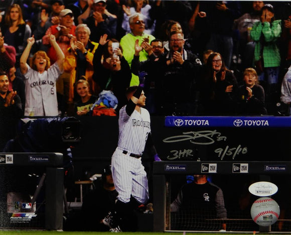 Trevor Story Autographed/Signed Colorado Rockies 8×10 Photo