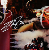 Lamar Miller Signed Houston Texans 8x10 Smoke and Flames PF Photo- JSA W Auth