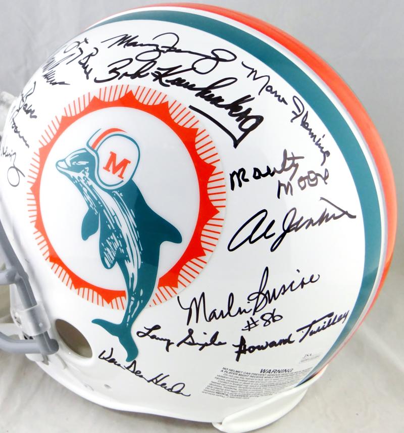 1972 Miami Dolphins Team Autographed Proline Authentic Helmet JSA - The  Autograph Source