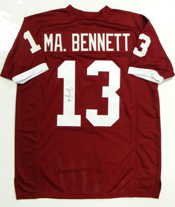 Martellus Bennett Autographed Maroon College Style Jersey- JSA W Authenticated