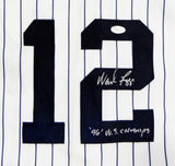 Wade Boggs Autographed New York Yankees P/S Majestic Jersey W/ WS Champs- JSA W Auth *Split-2
