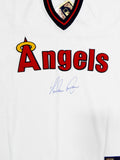 Nolan Ryan Autographed California Angels White Jersey- JSA Auth *Signed on Front