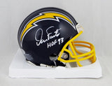 Dan Fouts Autographed San Diego Chargers 74-87 TB Mini Helmet - Beckett Auth
