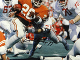 Earl Campbell Signed Texas Longhorns 16x20 Against OU Photo W/ HT 77 - JSA W Auth *Blk