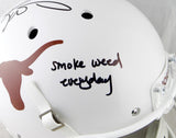 Ricky Williams Signed Texas Longhorns F/S Schutt Helmet w/Smoke Weed- JSA W Auth