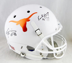 Earl Campbell Ricky Williams HT Signed Longhorns F/S Schutt Replica Helmet w/Chrome Logo- JSA W Auth