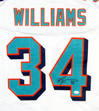 Ricky Williams Autographed White Pro Style Jersey- JSA W Authentication *Across 4
