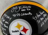 Jack Lambert Autographed F/S Steelers 63-76 TB ProLine Helmet w/ Stats- JSA W Auth *White