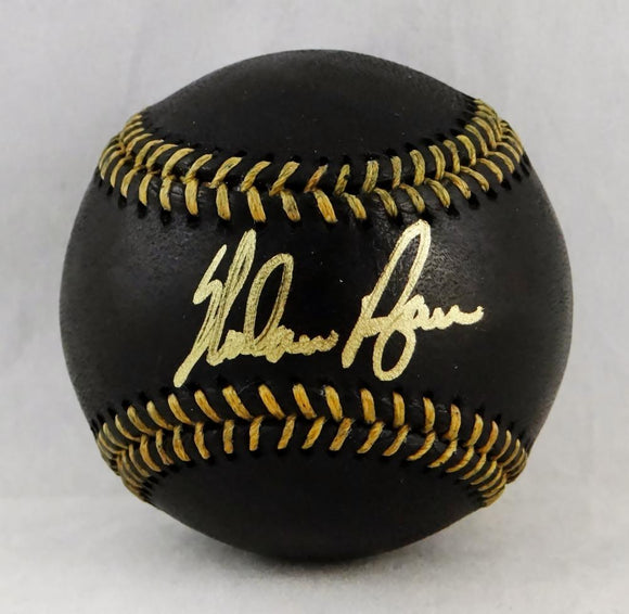 Nolan Ryan Autographed Rawlings OML Black Baseball  - AIV Hologram *Gold