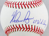 Nolan Ryan Autographed Rawlings OML Baseball W/ 69 WS Champs - AIV Hologram Image 2