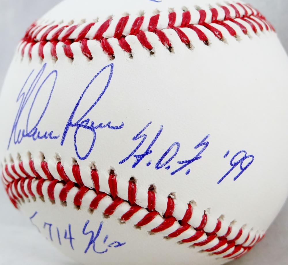 Nolan Ryan Hand Signed Baseball with HOF 99 Inscription